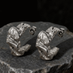 Lava Folded Stainless Steel Earrings