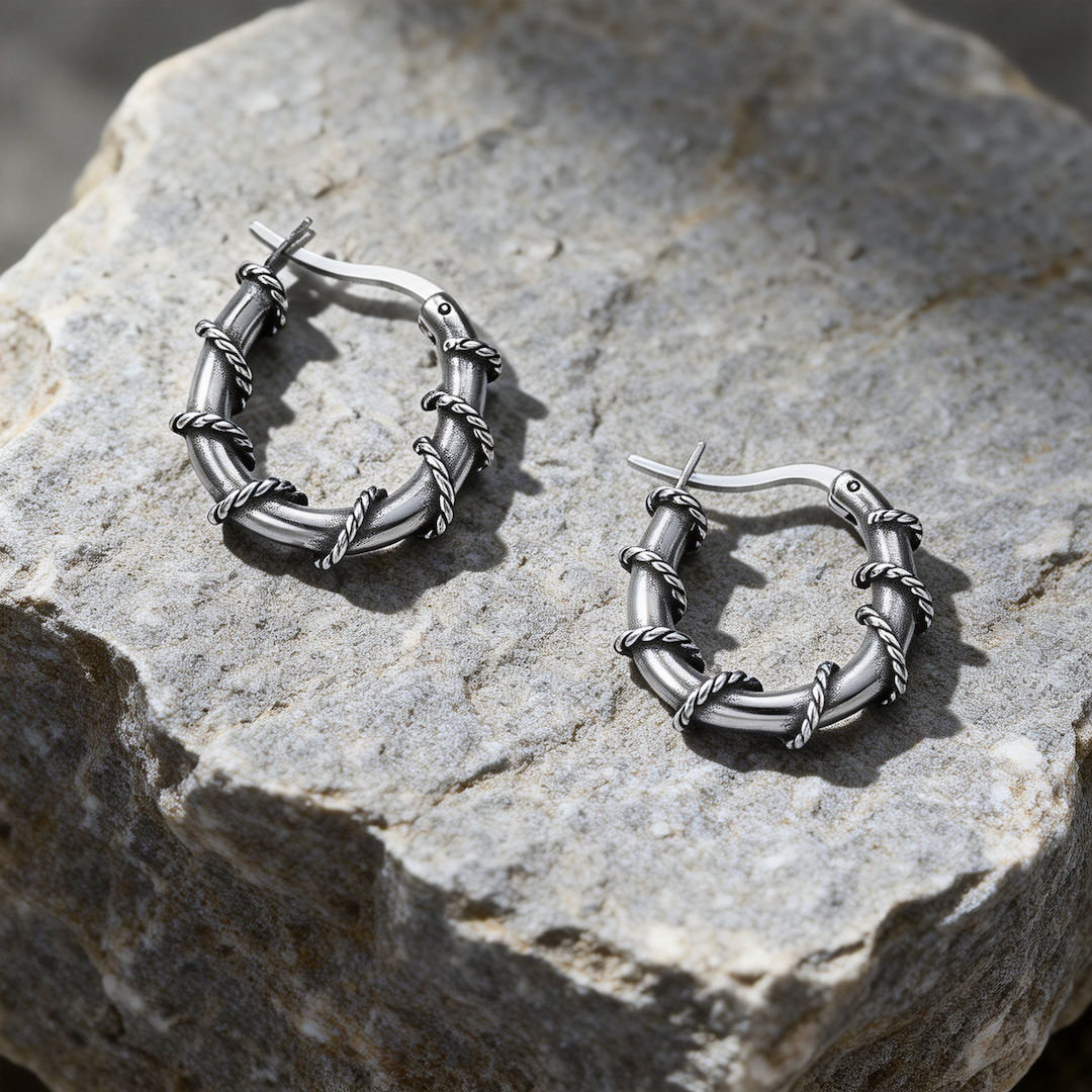 Rattan Stainless Steel Earrings