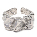 Lava Folded Stainless Steel Ring