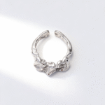 Lava Folded Stainless Steel Ring