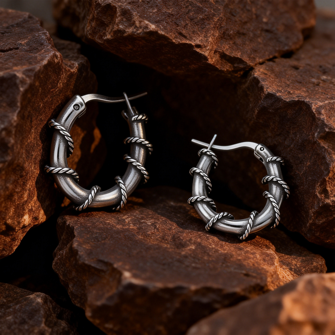 Rattan Stainless Steel Earrings